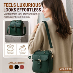 Veletto™ - Double Pocket PU Leather Organizer Bag