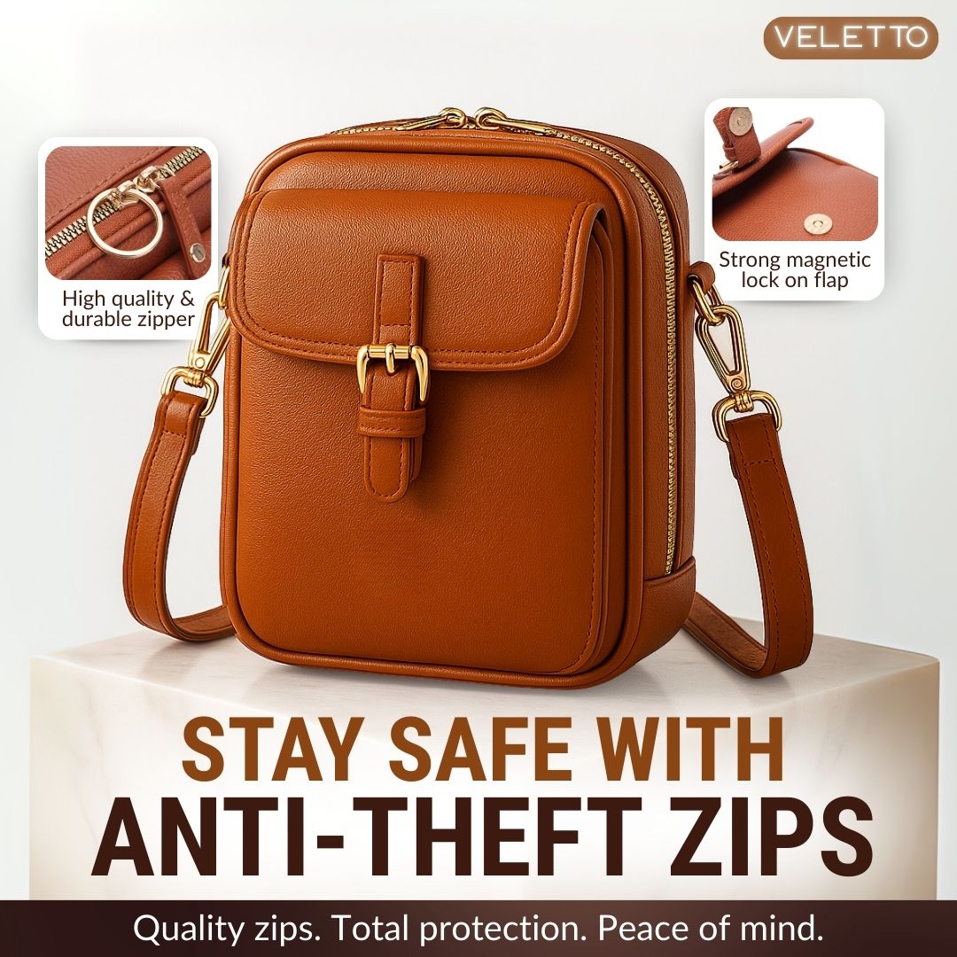 Veletto™ - Double Pocket PU Leather Organizer Bag