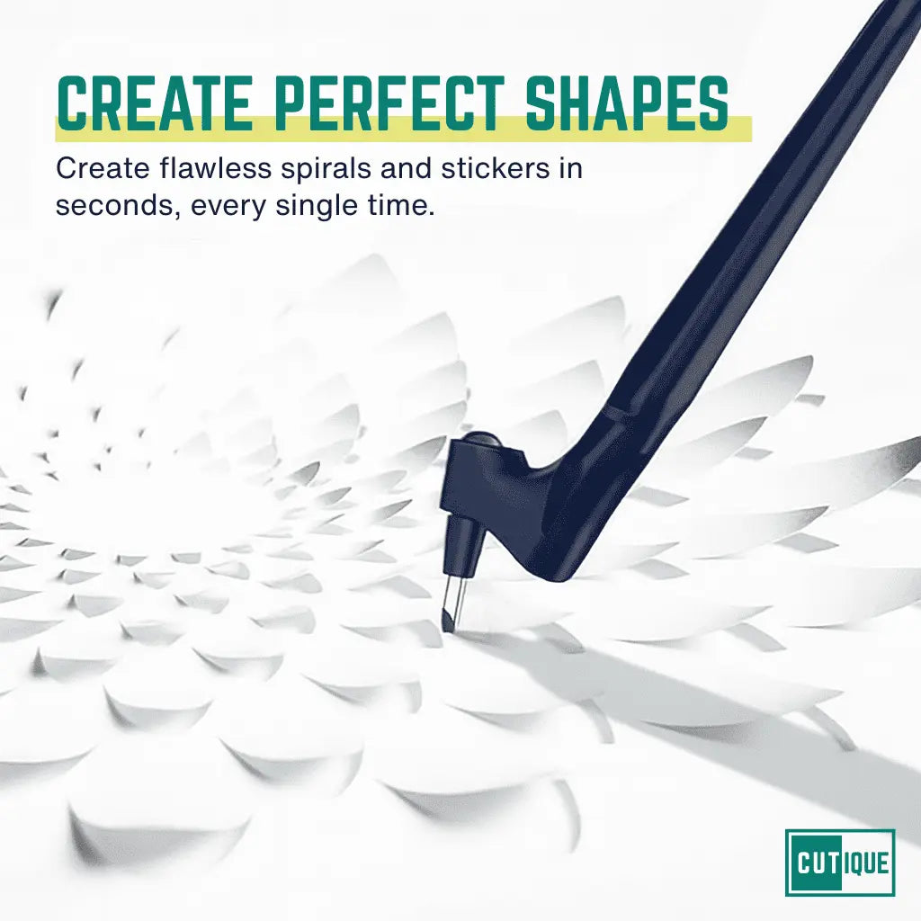 Cutique™ - DIY Precision Cutter for Perfect Spirals & Shapes 3 Heads
