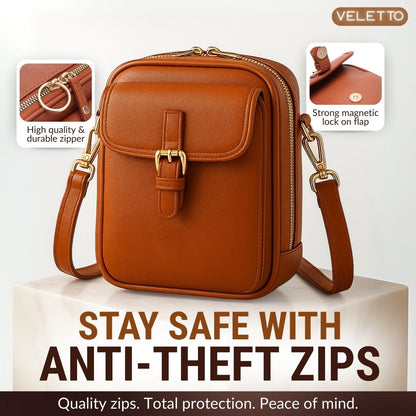 Veletto™ - Double Pocket PU Leather Organizer Bag